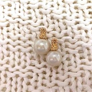 Kate Spade Gold Rope Pearl Earrings
